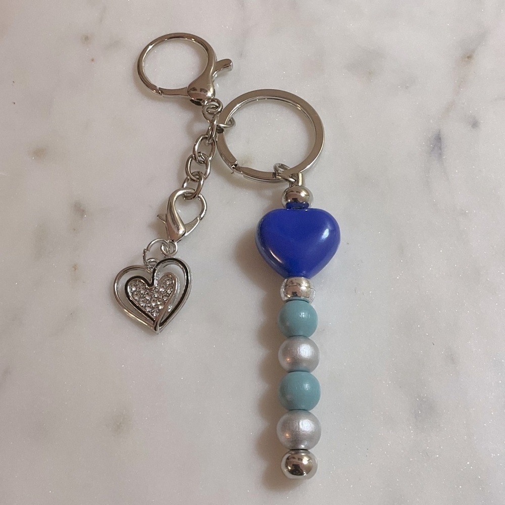 Silver Toned Detachable Purse Keychain